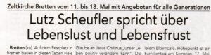 Zeitungsartikel Zeltkirche Bretten